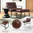 Buren Faux Leather Armchair with Ottoman-90988296