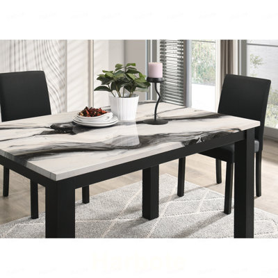 Chaises capitonnées moelleuses 5 pièces brun