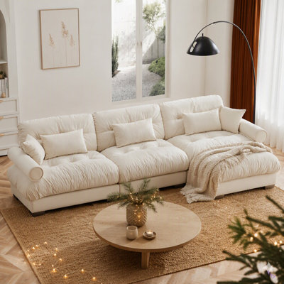 Canapé modulaire en velours surdimensionné Comfort