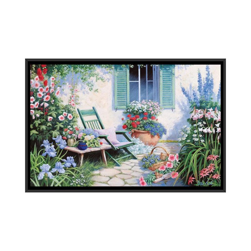 «A Beautiful Spot», reproduction sur toile, H 18 po x l 26 po x P 1,5 po, Toile avec cadre noir, Pas de tapis