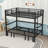 Metal Bunk Bed With Ladder And Slats-369576588