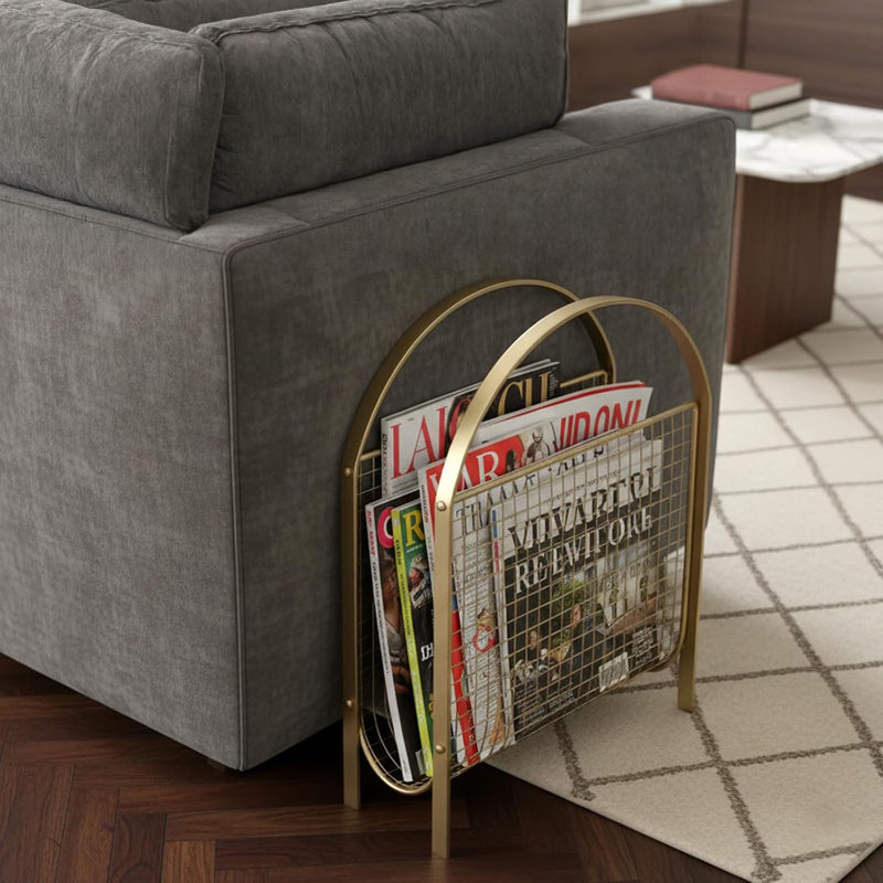 Cean Metal Free Standing Magazine Rack