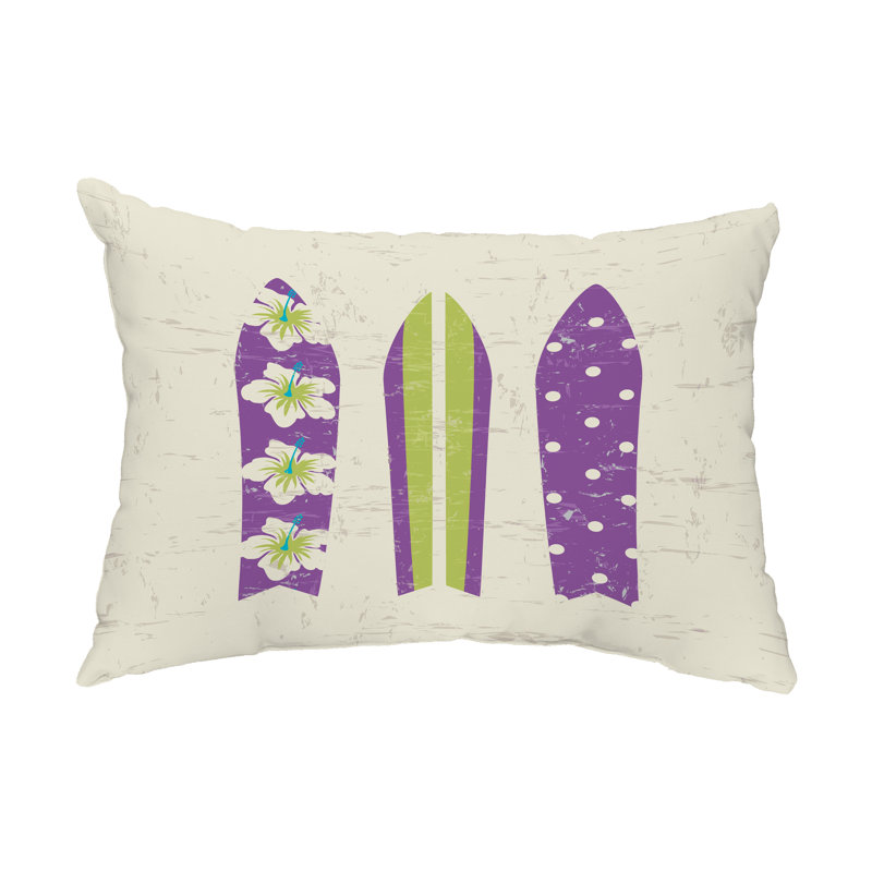  Housse de coussin rectangulaire pour l'extérieur Triple Surf, Violet