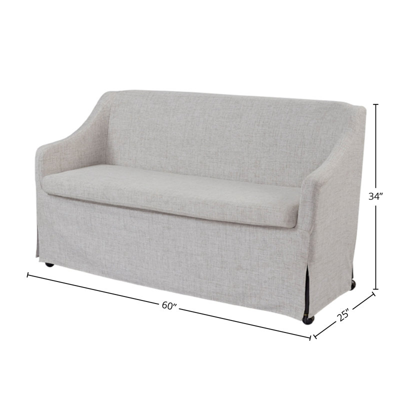 Canapé Chunni avec housse avec roulettes et coussin