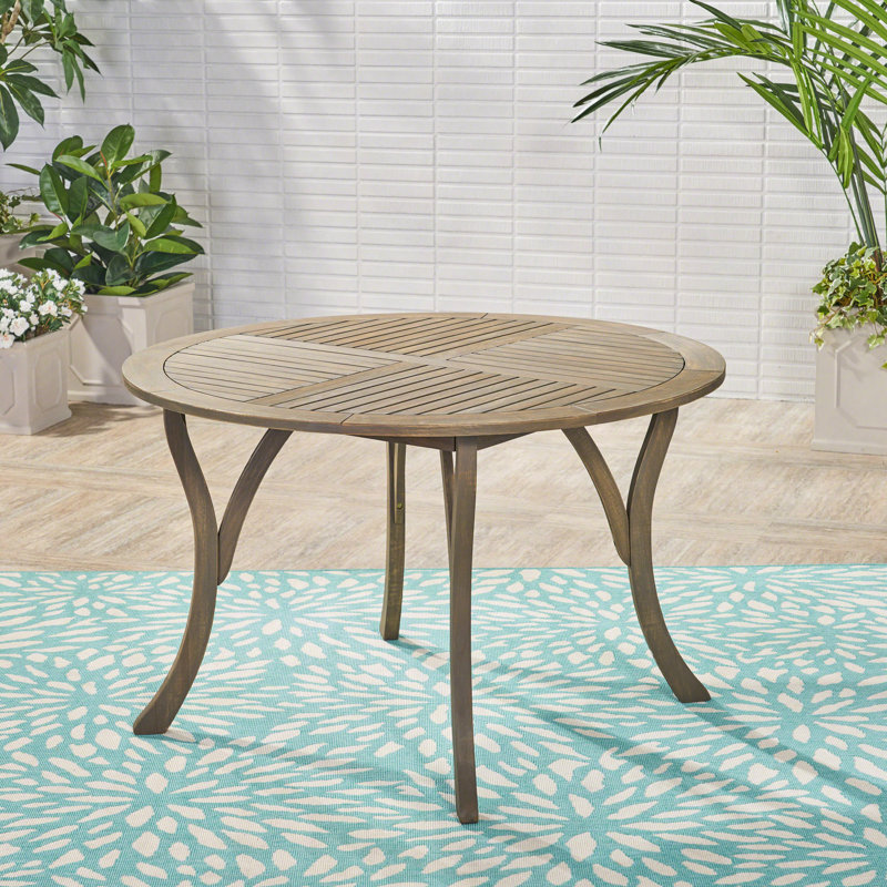 Table d'extérieur en bois d'acacia, Gris