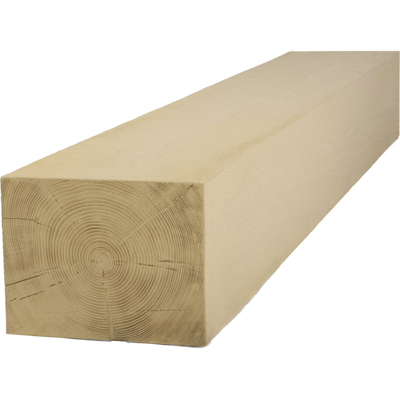 Manteau de cheminée Rustic Sawn Heritage Timber, Apprêt brun clair, H 5,5 po x l 60 po x P 7,5 po