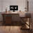 Light-walnut L-Shaped Solid Wood desk-109546079-109546082