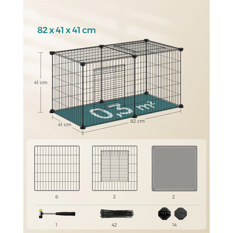 Evianna Weather Resistant Small Animals Cage, 41cm W x 82cm D