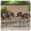 Ensemble de 4 tabourets de comptoir en rotin Robuste, durable, élégant, pratique et polyvalent