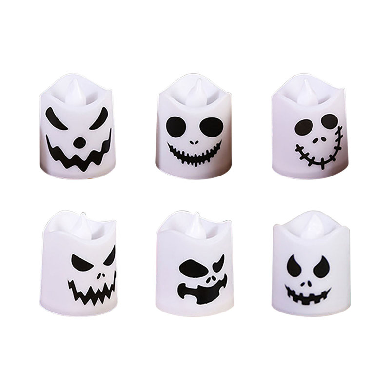 12pc petite bougie d'Halloween à DEL avec horreur et décoration de chambre effrayante