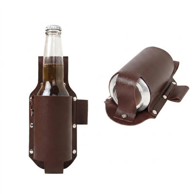 Couvre-bouteille en cuir pour hommes