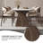 Sintered Stone Solid Wood Oak white and brown Dining Table and Chair Set,6-Chairs-642835493