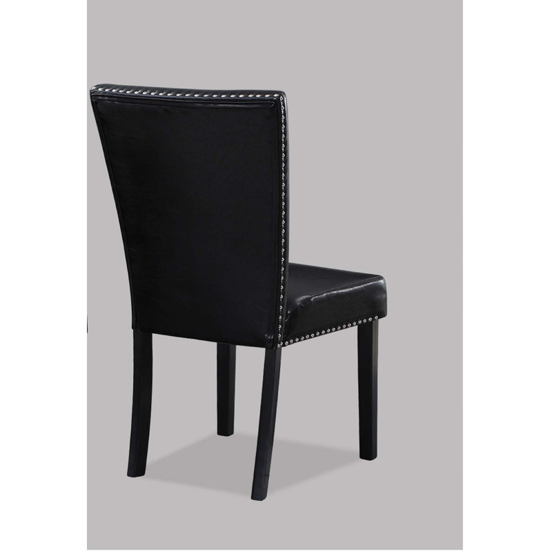 2Pc Transitional Upholstered Side Chair With Nailhead Trim