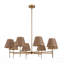 Luminaire suspendu boho à 8 lumières Gold Farmhouse Chandelier