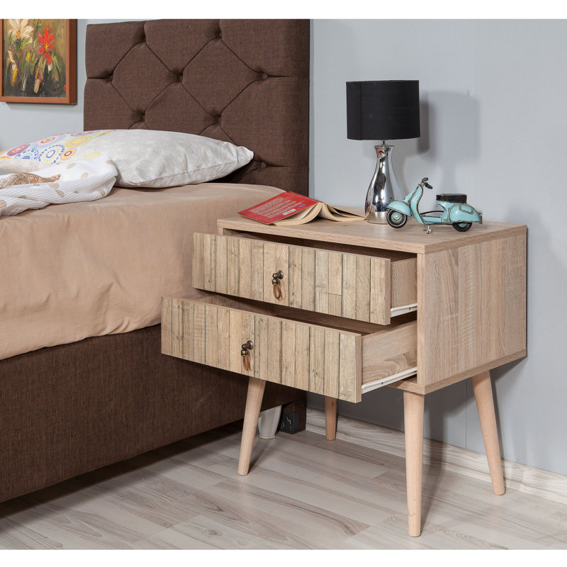Table de chevet 2 tiroirs Jayda