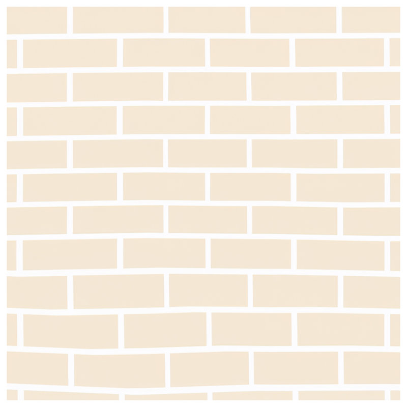 Housses de couette murales beige brique, Twin