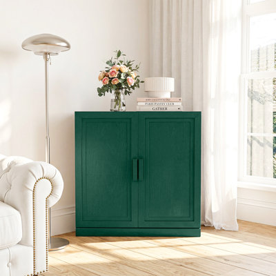 Corner Accent Cabinet with Doors and Adjustable Shelves Wine Cabinet for Living Room Dining Room