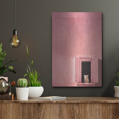  'Guardian Of The Pink' by Decent Exposures Metal Wall Art, 12" x 16"