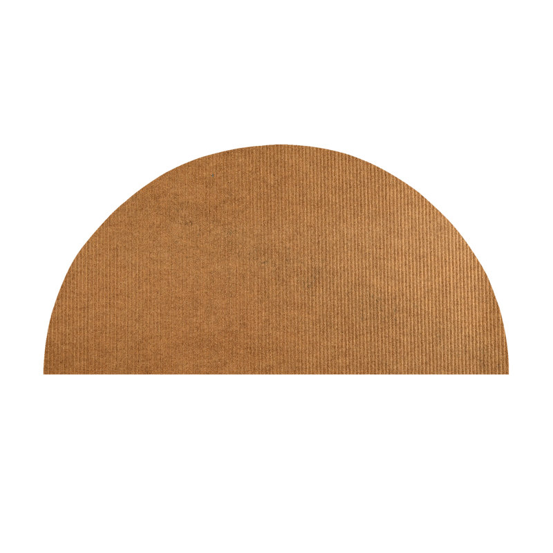 Tapis intérieur / extérieur en sisal Gatienne, Demi-cercle 1 pi 10 po x 3 pi 8 po