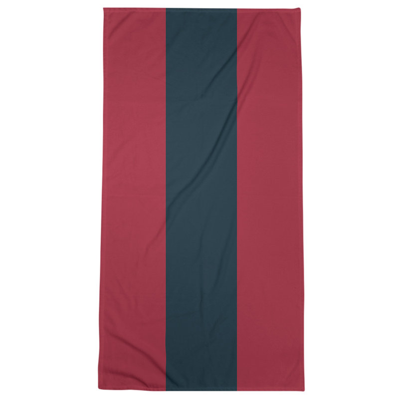 Bath Towel, Dark Red/Navy Blue