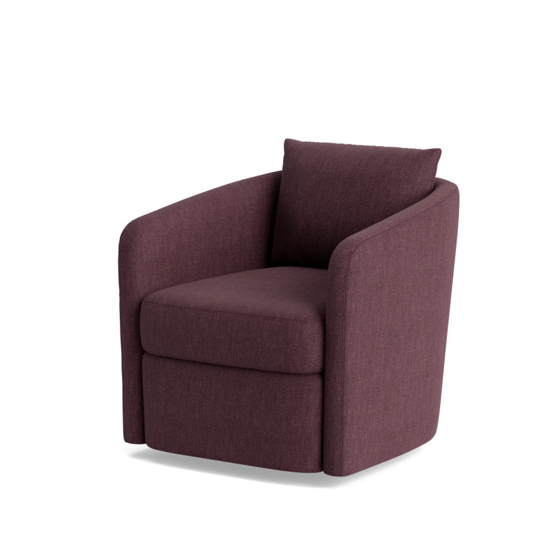 Astrid Swivel Chair, Performance Weave - Aubergine