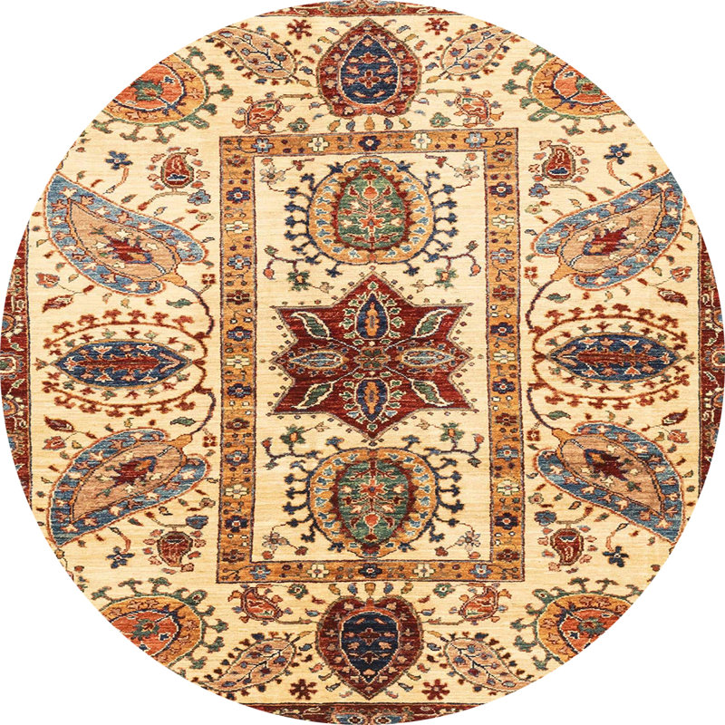 Tapis abstrait moderne 3379, Rond 7 pi