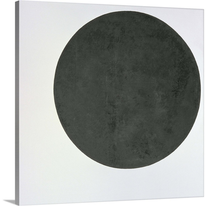 «Black Circle, c.1923» par Kazlair Séverinovitch Malevitch, reproduction sur toile, Toile tendue