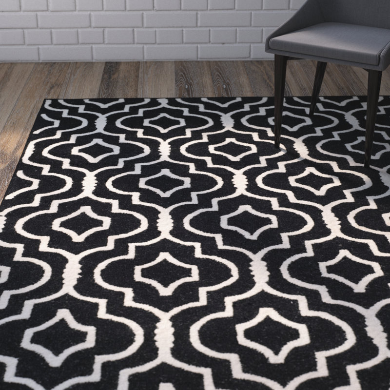 Cannen Hand Tufted Wool Geometric Rug, Rectangle 8' x 10'