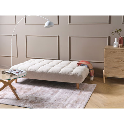 Sofa Bed 3 Seater RISOR Fabric Golden Brown