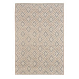 Tapis moderne brun clair à motif de losanges gris