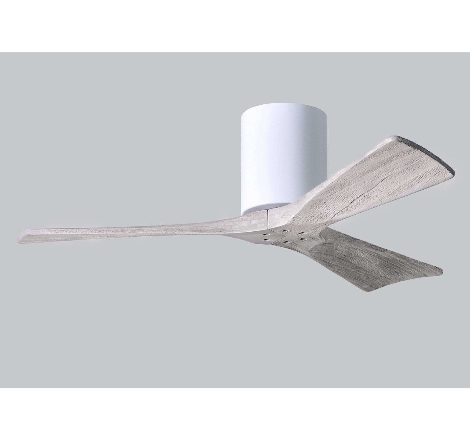 Olivier 3 Blade Ceiling Fan, Gloss White, Barn Wood Tone, 42"