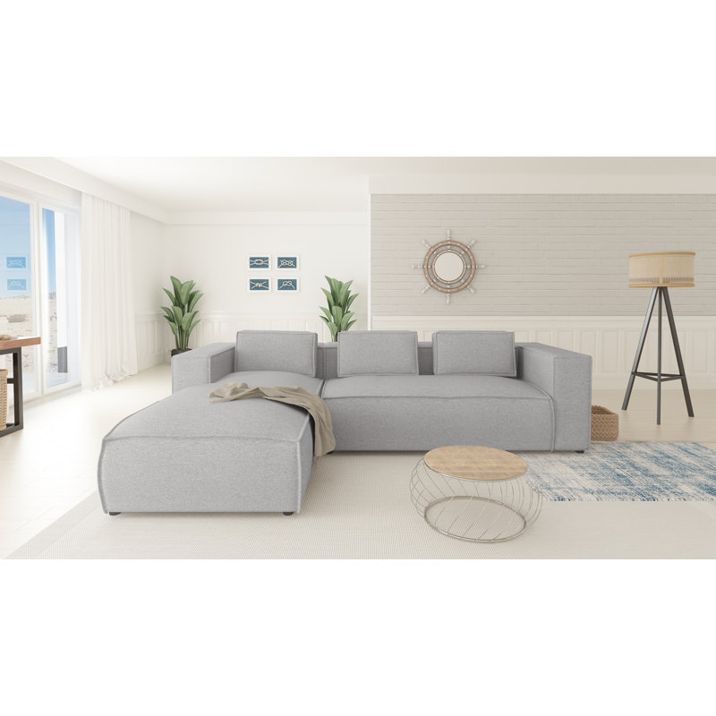 Modern Corner Chaise Sofa , Left Hand Facing