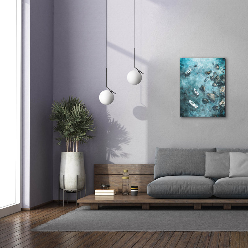 «Sea Pier» par Svetlana Aleynikova, art mural sur toile, H 34 po x l 26 po