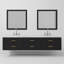 Ensemble de meuble-lavabo double 84 po avec miroir-82339690-82339691