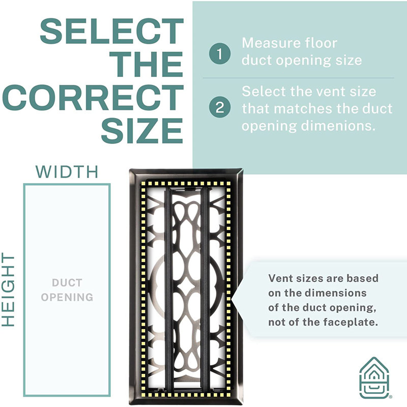 Victorian Satin Nickel Decorative Floor Vent Register with Mesh Cover