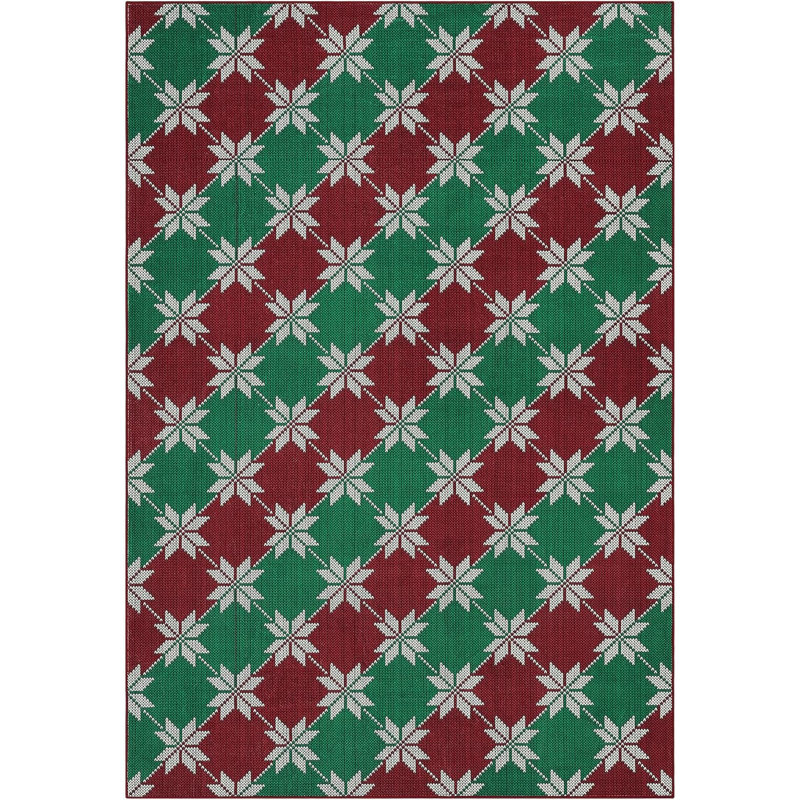 Christmas Eve Foldable Carpet - 2x3ft Thin Low Pile Accent Rug, Rectangle 8'1" x 10'1"