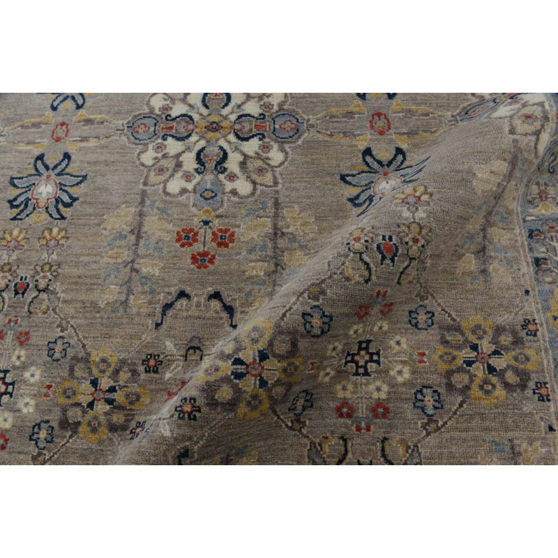 Transitional One-of-a-Kind Rectangle 10 X 13'6" Wool Area Rug Tan