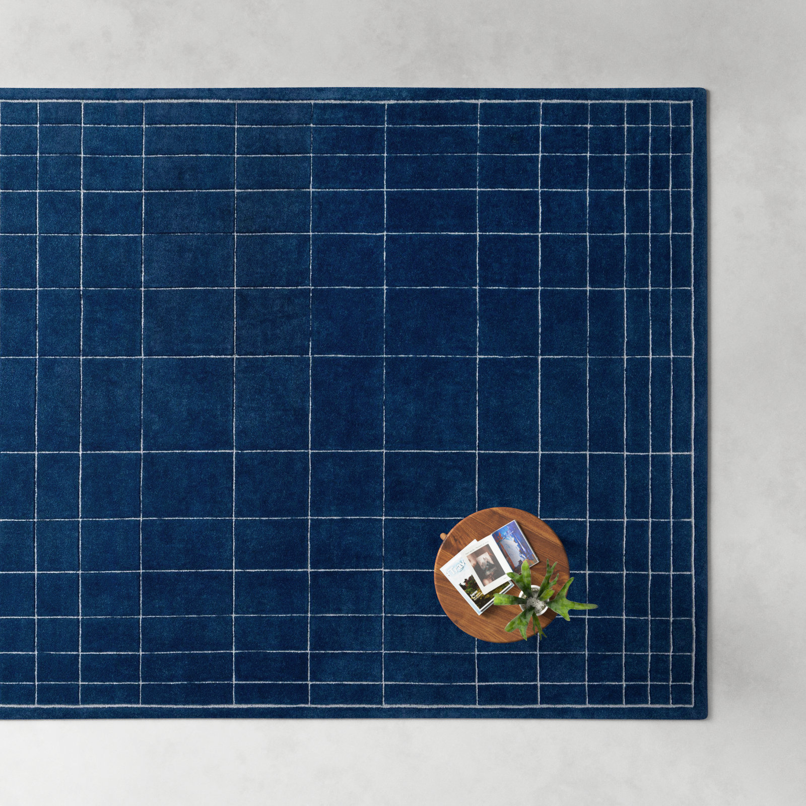 Mallory Midnight Blue Hand Tufted Area Rug, Rectangle 8' x 10'