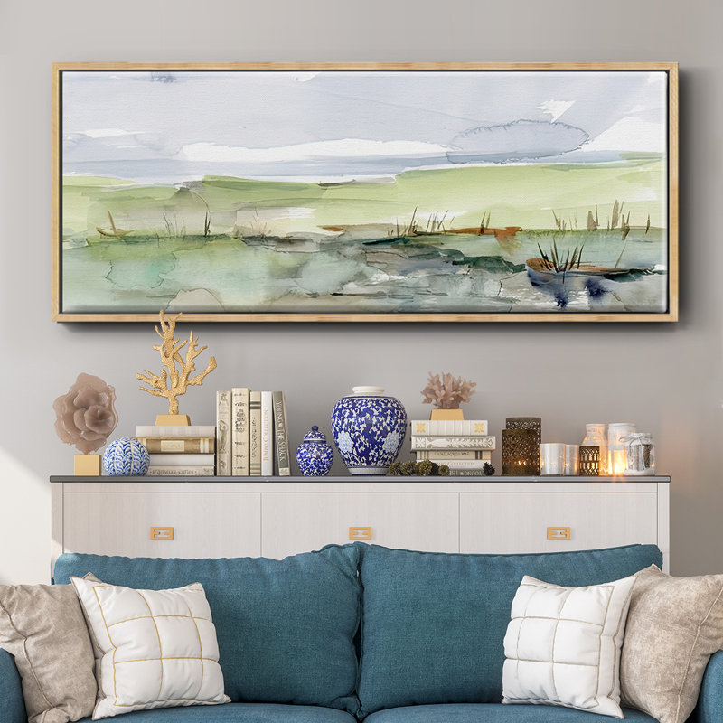 Pastel Inlet II - toile encadrée, H 8 po x l 20 po