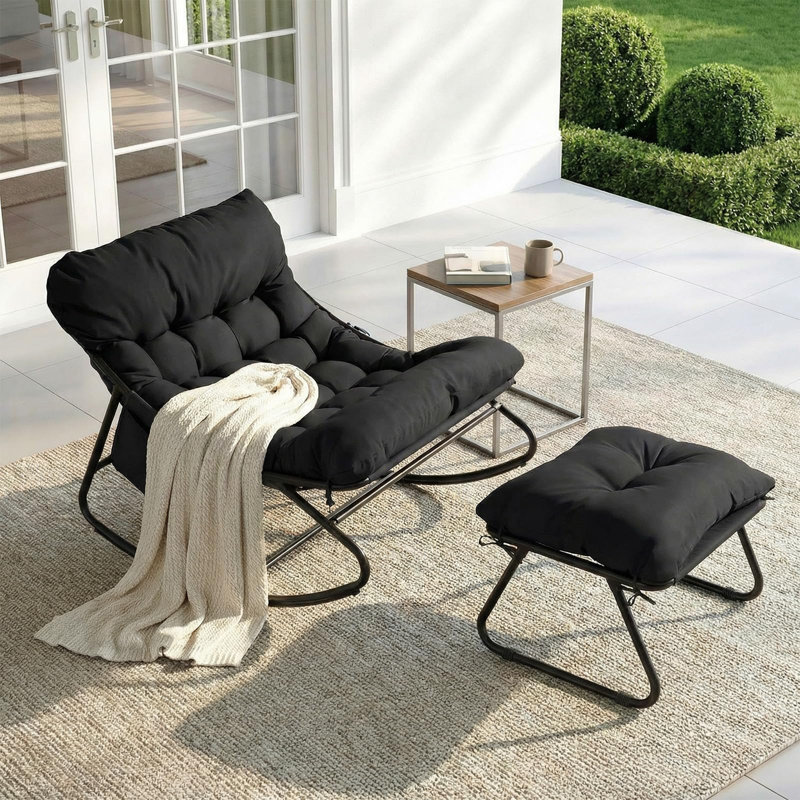 Iron Rocking Chair, Black