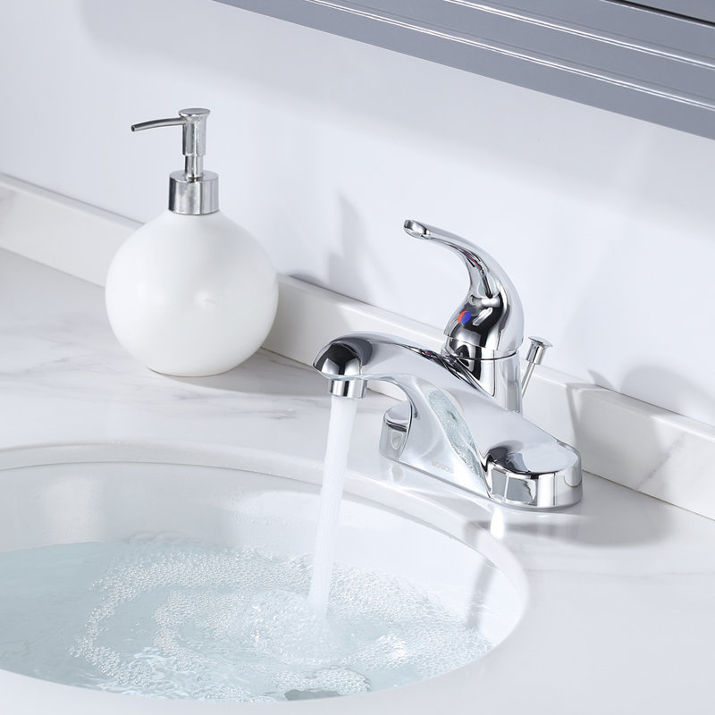 Single-handle Bathroom Faucet with Drain Assembly, Chrome