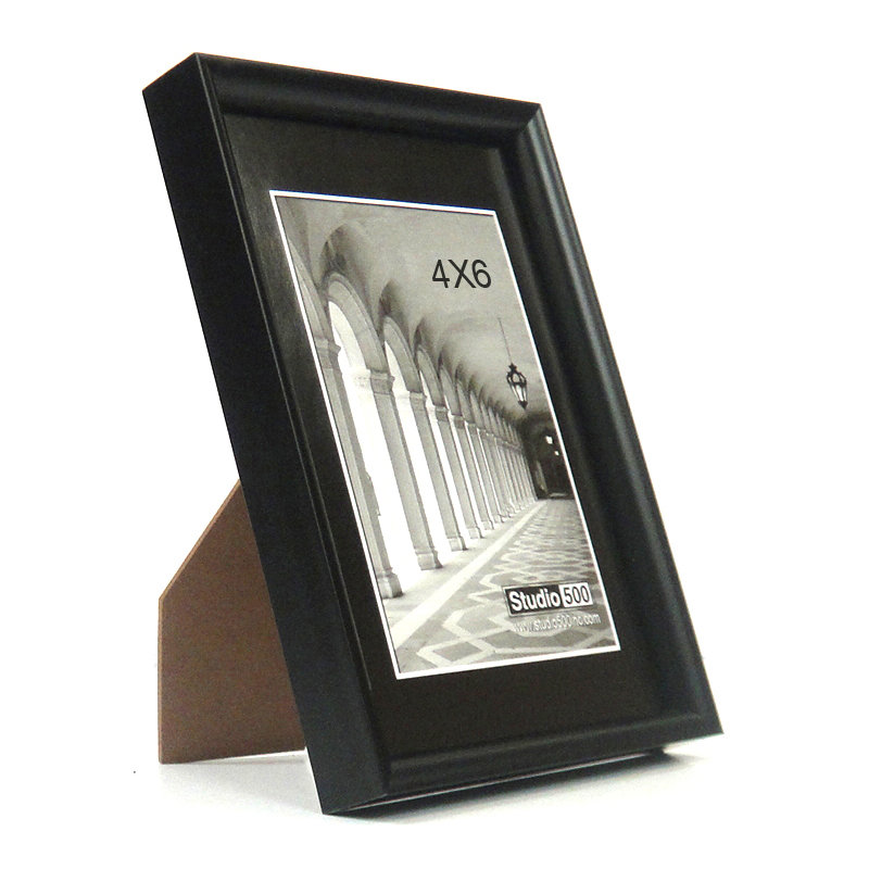 Cadre photo tendance Glam Sleek Collection, Noir mat, 5 po x 7 po