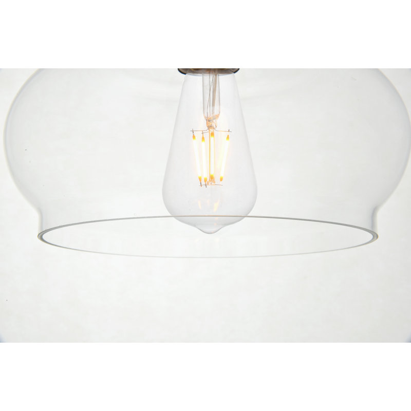 Luminaire suspendu simple à 1 lumière Brancy, Noir, noir, noir, noir