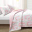 Ensemble de courtepointe en microfibre rose -413387119