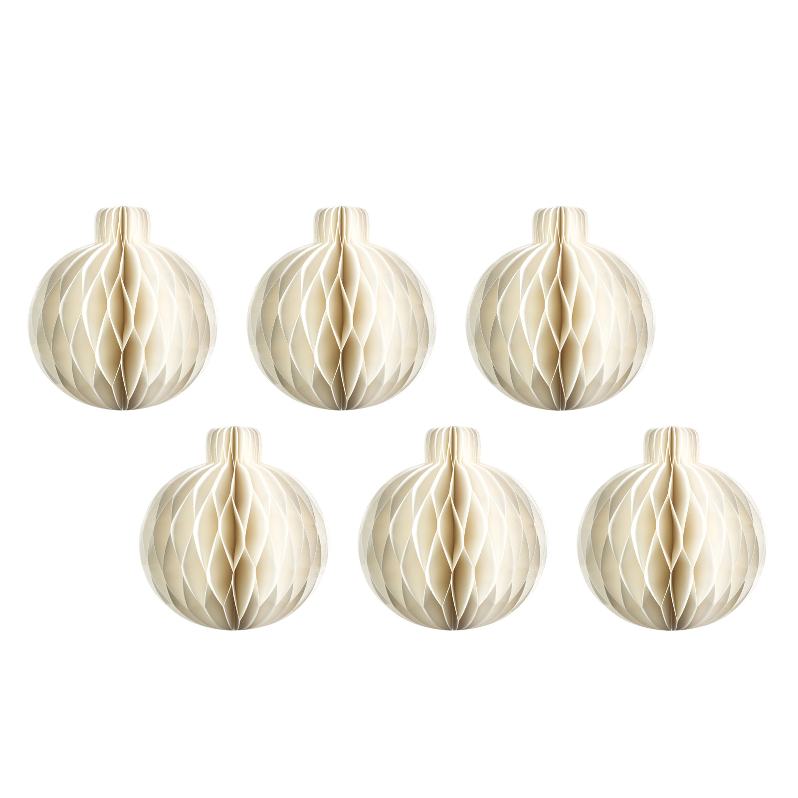 Miriam Paper Deco Sphere Ornaments, 6" H x 5.75" W x 5.75" D