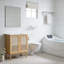 Meuble-lavabo de 30 pouces avec portes en bambou tissé à la main