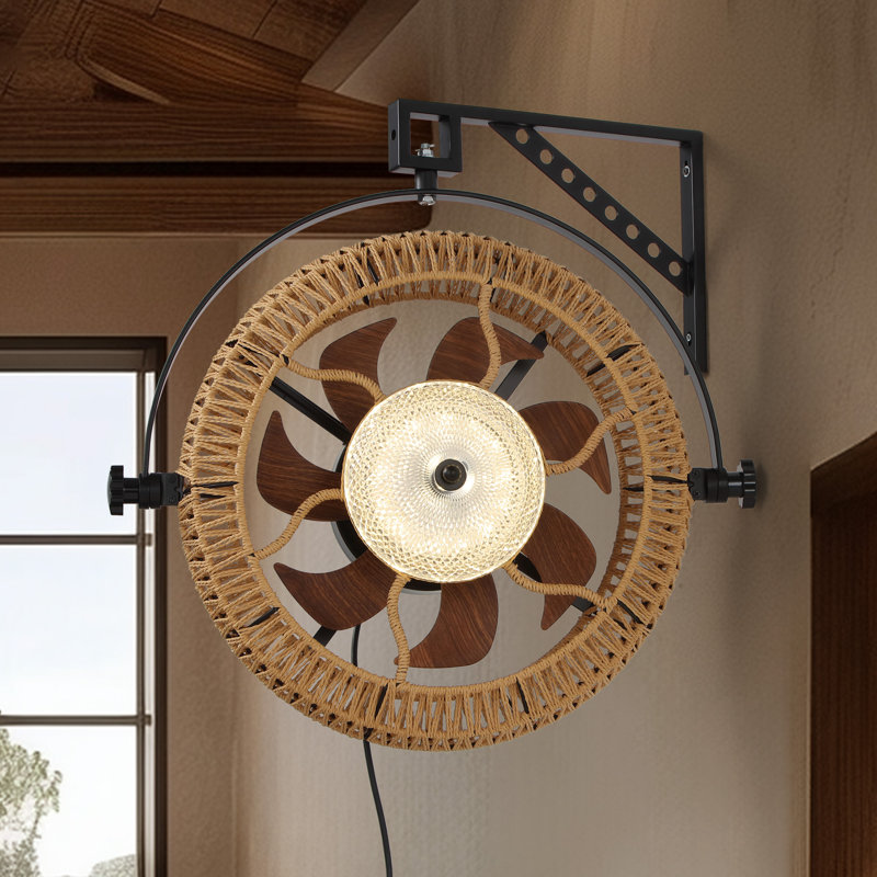  LED Wall Mounted Fan with Remote Included