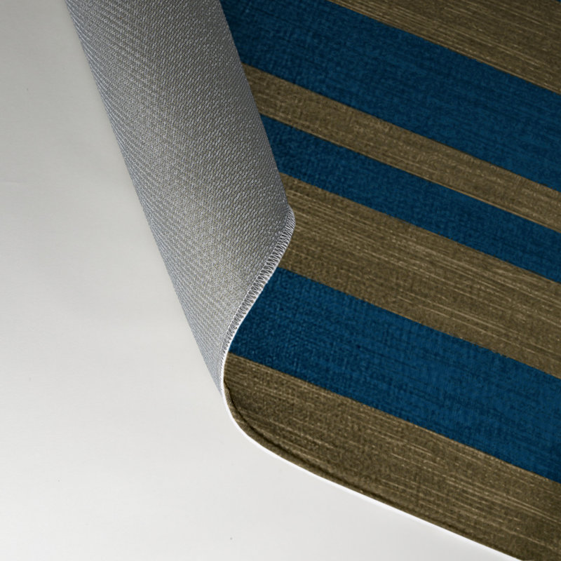 HorizontalStripes Blue Indoor and Outdoor Area Rug