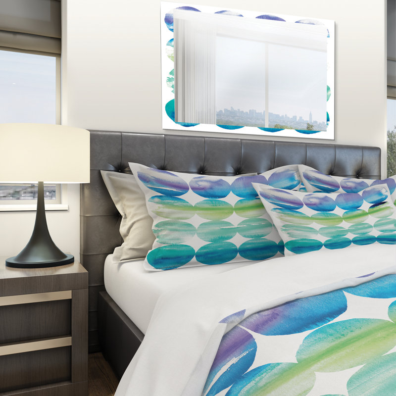 Ensemble de housse de couette Circle Abstract Blue Colorfields I - Abstract, Housse simple + 1 taie décorative