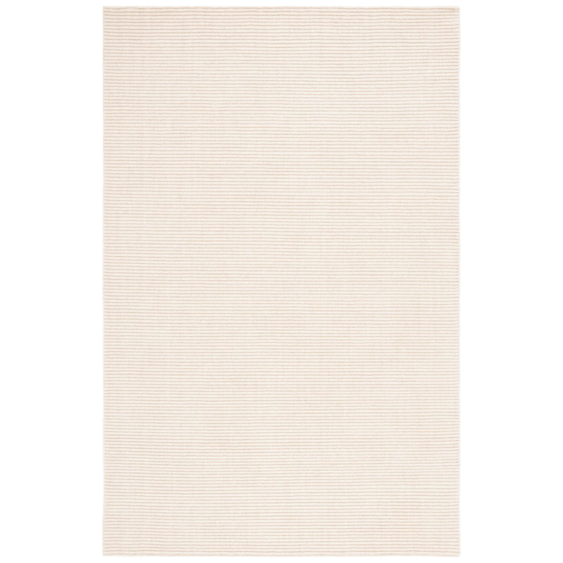Canup Hand Loomed Wool/Cotton Striped Rug in Ivory, Rectangle 4' x 6'
